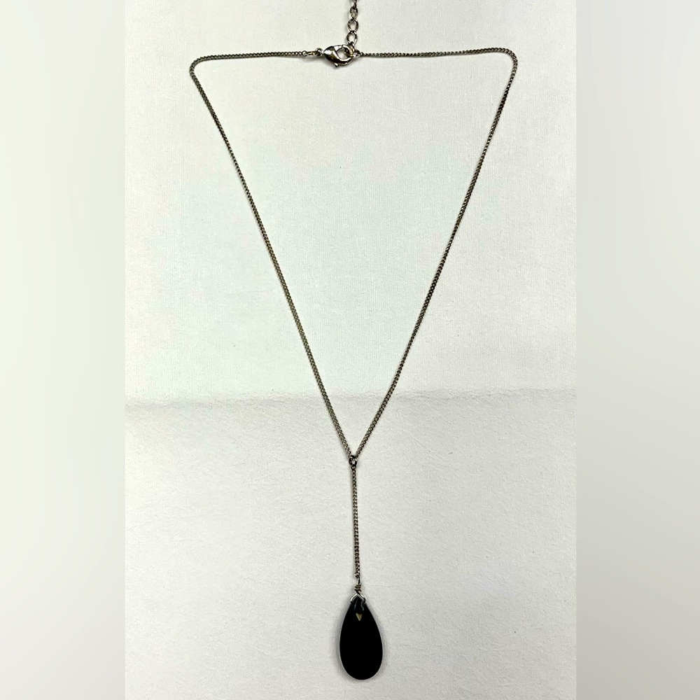 Hematite Y necklace